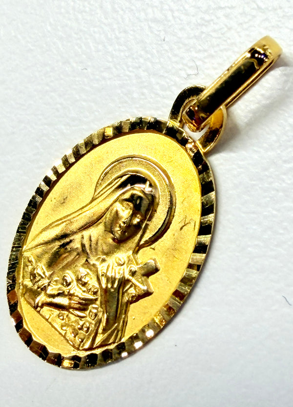 Pendentif Vierge Marie en Or 18K - 0.90G