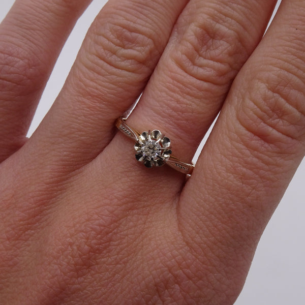 Bague en Or Jaune 18K - Taille 57