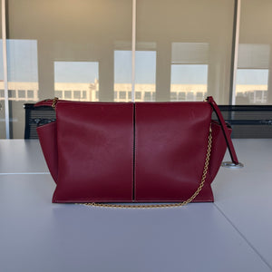 Sac à main Céline Trifold en cuir rouge