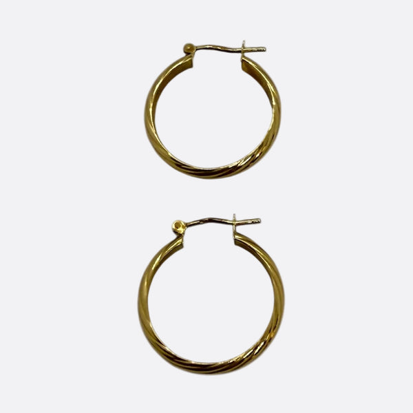 Boucles d'oreilles créoles en or jaune 18k - 1.64 G