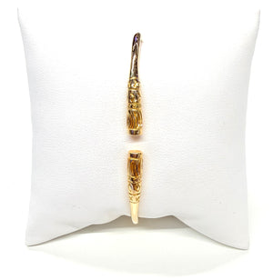 Bracelet jonc malgache en or jaune 18 carats – 6,5 cm