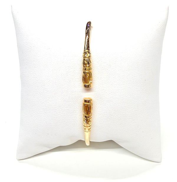 Bracelet jonc malgache en or jaune 18 carats – 6,5 cm