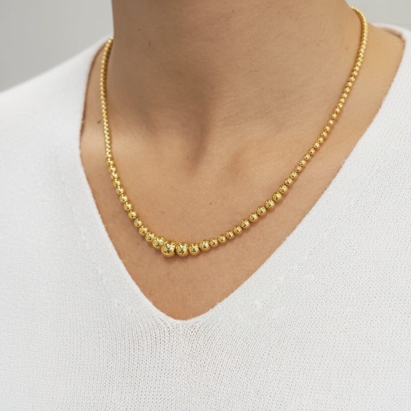 Collier Matinée Or Jaune 750 Perles d'or