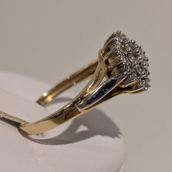 Bague Vintage en Or Jaune avec Diamants 18K