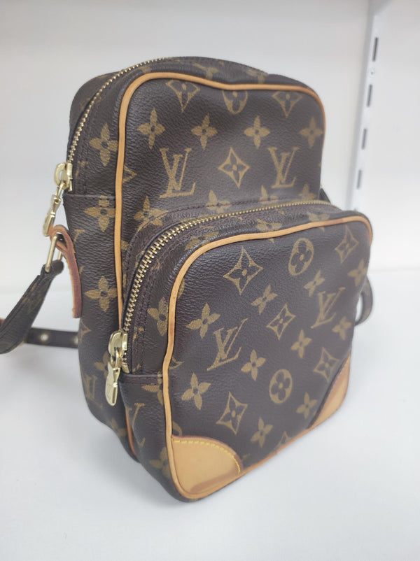 Sacoche Louis Vuitton Amazone marron en cuir