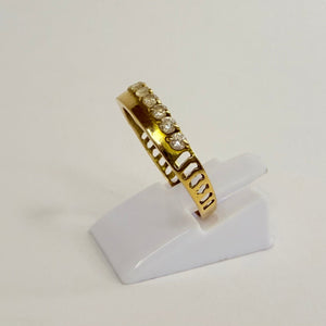 Bagues en Or Jaune 18k avec Oxydes de Zirconium - 1.4 Grs
