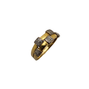 Bague Signée Or Jaune 18K Guy Laroche avec Diamants - T59 - 4.25gr