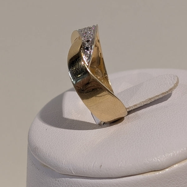 Bague Jonc en Or Jaune et Blanc 18 Carats