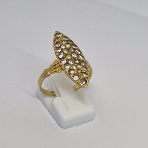 Bague Marquise en Or Jaune 18K - 4.32g