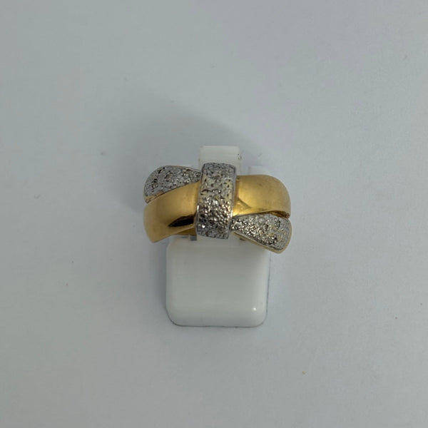 Bague Tank en Or Jaune 18 K - Taille 52