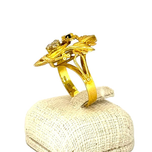 Bague en Or Jaune 18K - Taille 55 - 4.16G