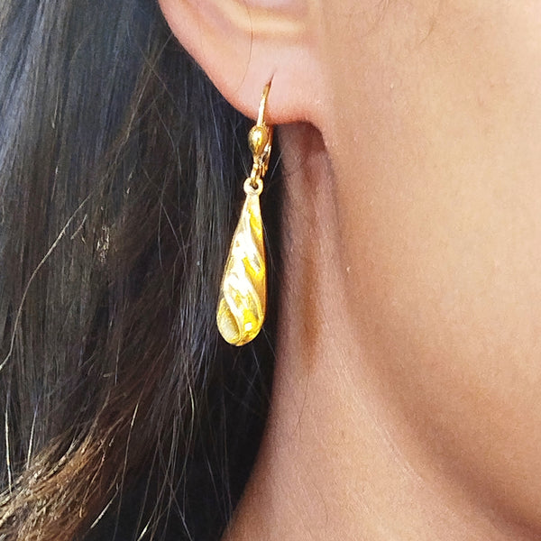 Boucles d'oreilles en or jaune 18 K - 4.32 G