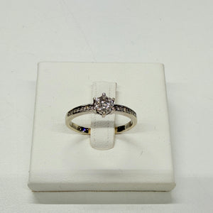 Bagues en Or Blanc et Diamants 18k - Taille 52