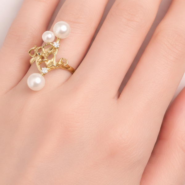 Bague ancienne en or jaune 18 K - Taille 51