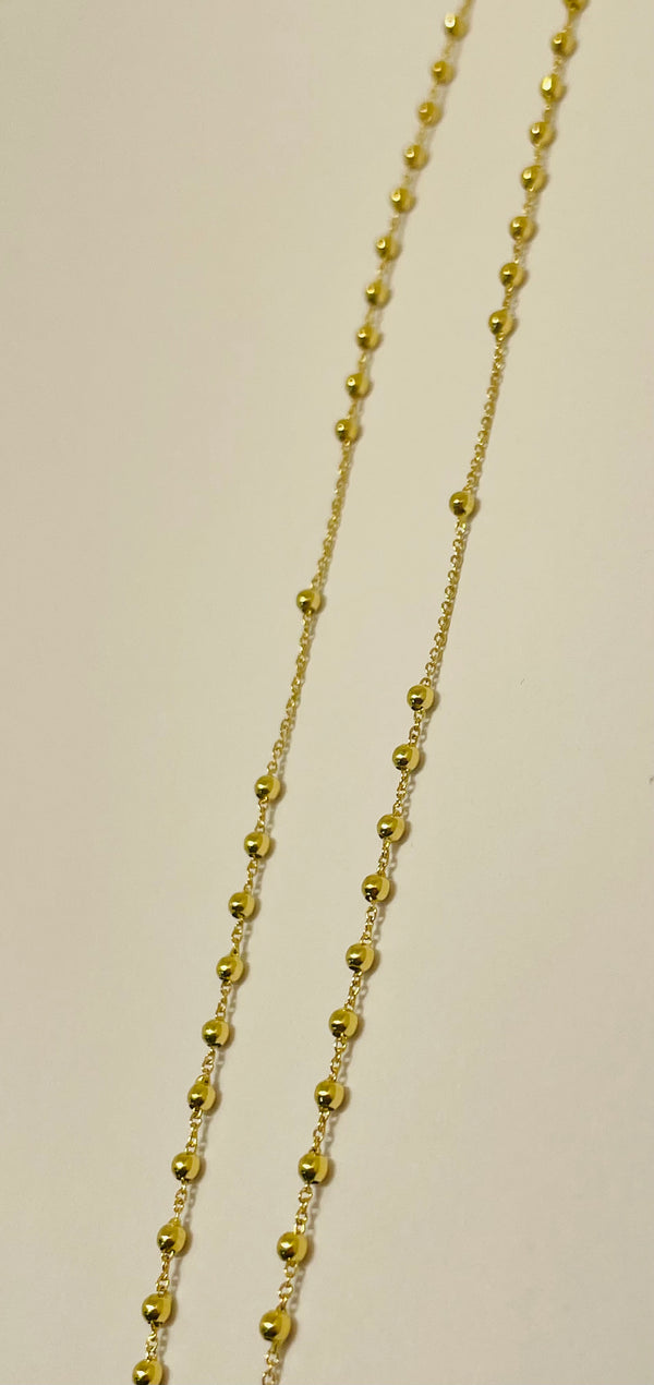 Collier Ras du Cou en Or Jaune 18K - 2.51g