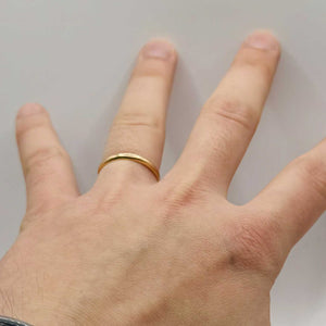 Bague Alliance en Or Jaune 18 Carats - Taille 58.5