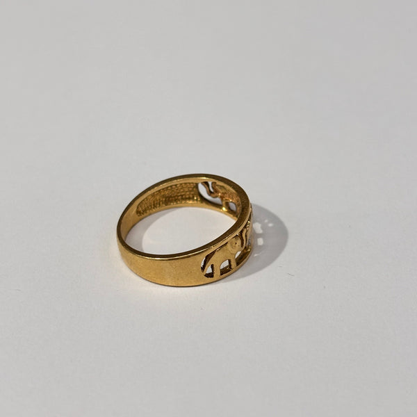 Bague Éléphants Or 18K Taille-51