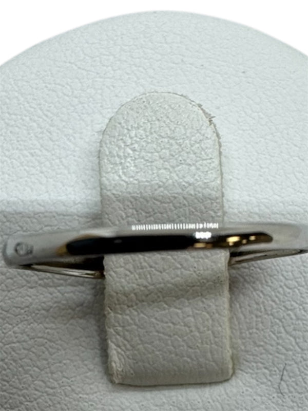 Bague Solitaire Or Blanc 18K avec Pierre Incolore