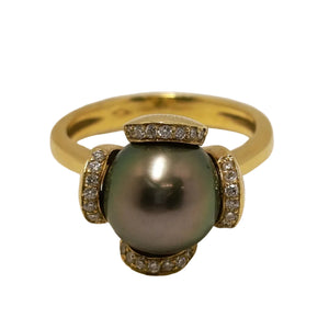 Bague Fleur en Or Jaune 18 K