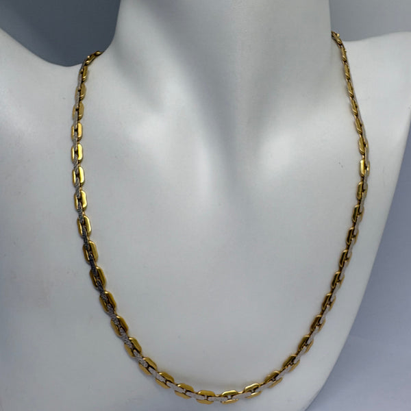 Collier en 2 Ors jaune et gris 18K - 21.51 Grs