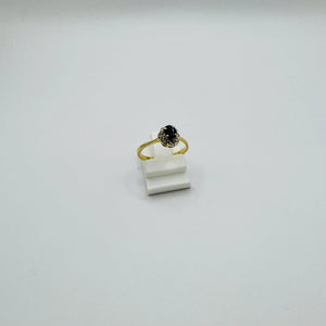 Bague Marguerite en or jaune 18 K avec diamants - 2.05 Grs