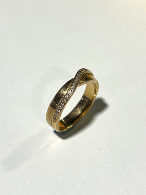 Bague en Or Jaune 18k - 4.25 Grs - Taille 51