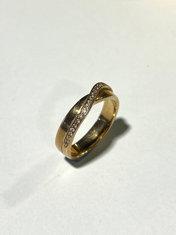 Bague en Or Jaune 18k - 4.25 Grs - Taille 51