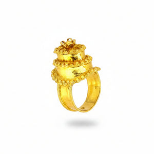 Bague en Or Jaune 18K - 7.59Grs - Taille 55