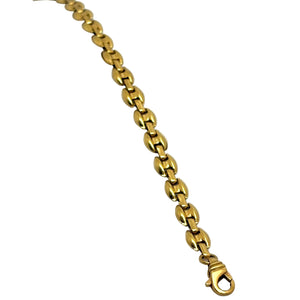 Bracelet Maille Grain de Café en Or Jaune 18 Carats
