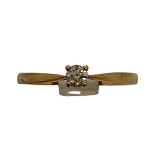 Bague Solitaire en Or Rose 18K Taille-56