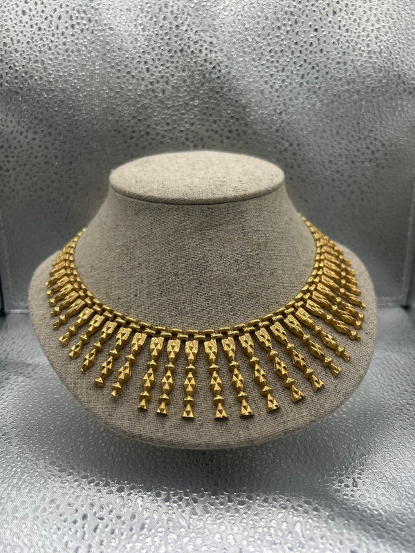 Collier Princesse en Or Jaune 18K – Maille Fantaisie Torsadée