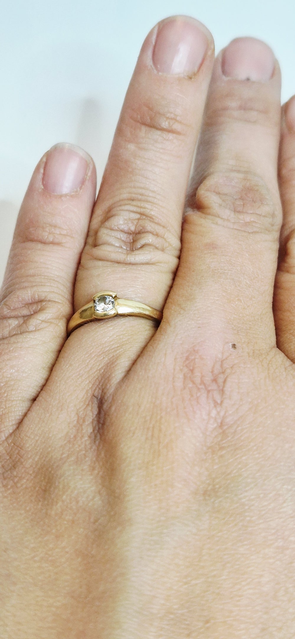 Solitaire en or jaune 18K Taille-53