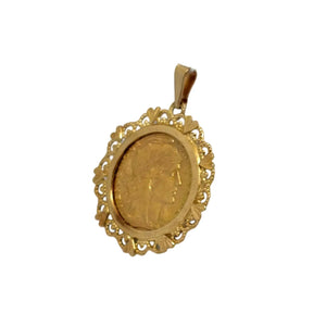 Pendentif Porte Pièce en Or Jaune 18k - 9.89 G