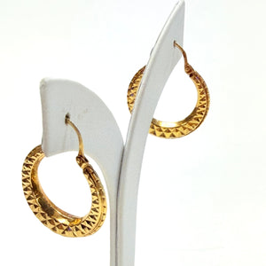 Boucles d'oreilles créoles or jaune 18k