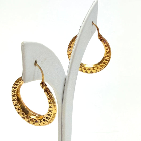 Boucles d'oreilles créoles or jaune 18k