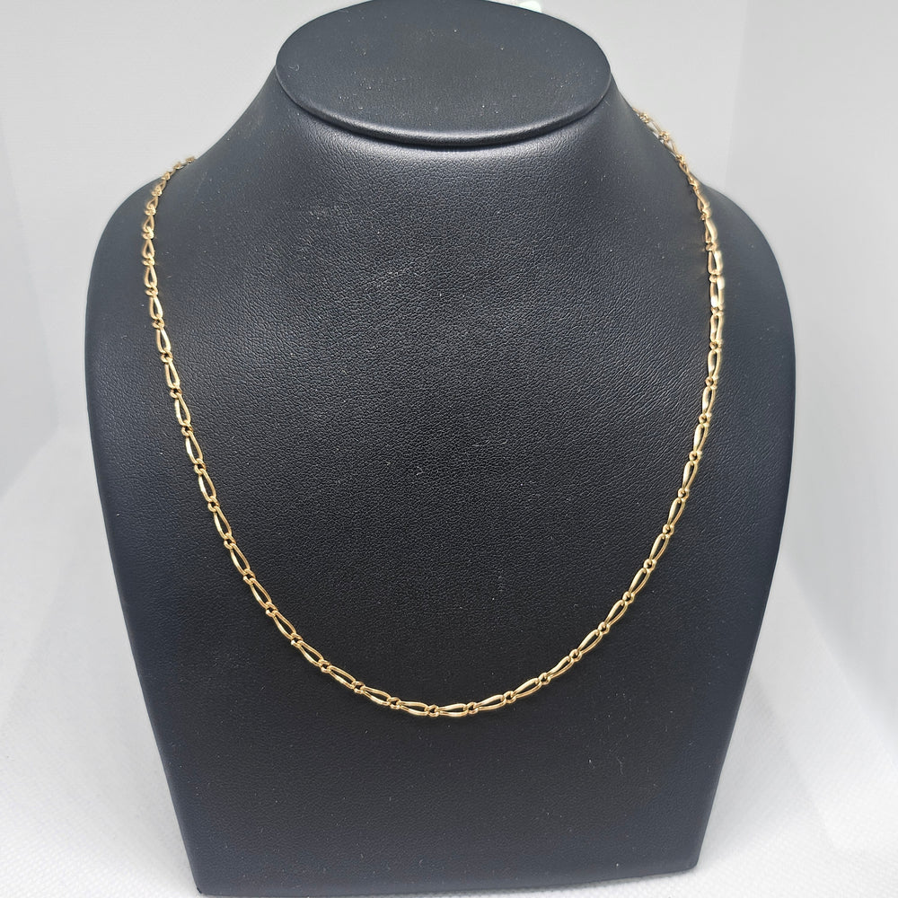 Collier  en Or Jaune 18 Carats, Maille Cheval Torsadée Longueur -45