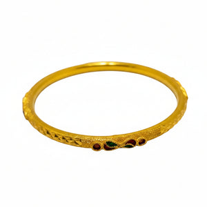 Bracelet Jonc en Or Jaune 18 Carats avec Oxyde
