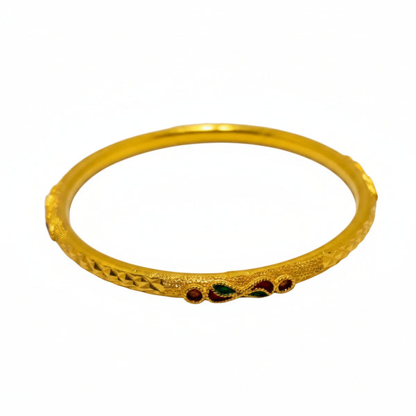 Bracelet Jonc en Or Jaune 18 Carats avec Oxyde