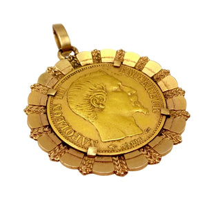 Pendentif Or Jaune - Porte Pièce 20 Francs 18K - 9.25 G