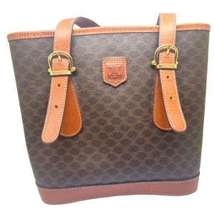 Sac cabas Céline vintage en cuir marron