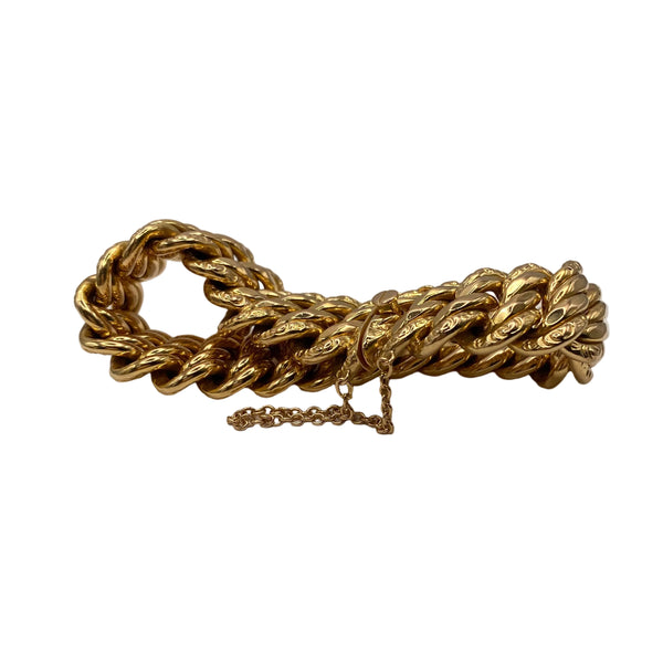 Bracelet Manchette en Or Jaune 18k - 47 G