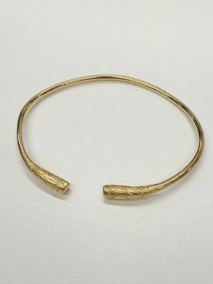 Jonc en Or Jaune 18k Tête d'Aigle 14.23g