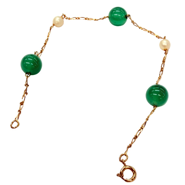 Bracelet avec Perle en Or Jaune 18K