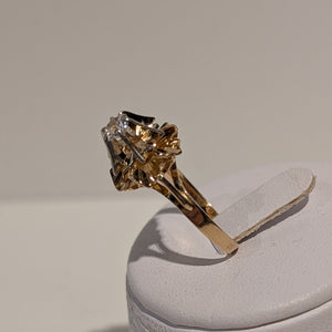 Bague en Or Jaune et Or Gris 18K - Taille 52 - 3.39G
