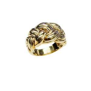 Bague tressée en or jaune 18k - taille 50 - 10.49 G