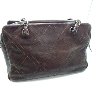 Sac à main Chanel Wild Stitch marron en cuir veau 2005