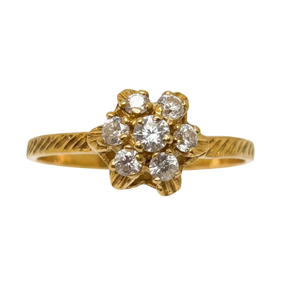 Bague Chou Or Jaune 18 Carats 7 Oxydes