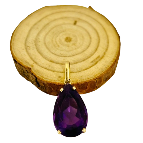 Pendentif en Or Jaune 18 Carats avec Oxyde de Zirconium – 5 Grs