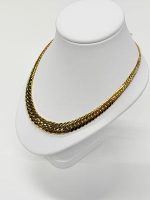 Collier maille anglaise en Or Jaune 18k - 17.89 Grs