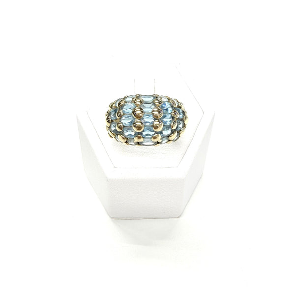 Bague en or jaune 18k avec topaze - T 53